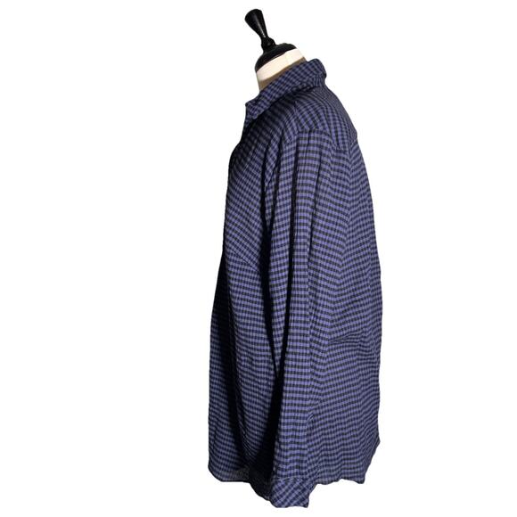 j. jill Women's Long Sleeve Black Blue Check V-neck Pullover with Pockets Top 2X - Picture 3 of 5